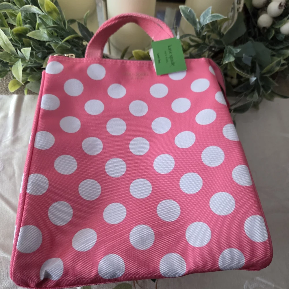 Kate Spade Pink Polka Dot Lunch Bag - Picture 2 of 6